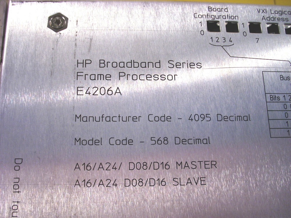 Keysight E4206A T1/E1 Frame Processor Module, VXI