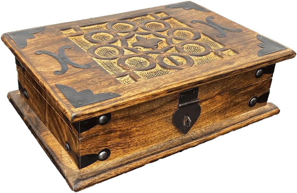 Antique Style Mango Wood Book Type Box