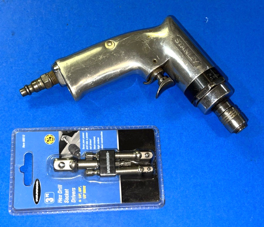 STANLEY TOOLS AIR TOOL 1/4 SHANK HEX BIT DRIVER AND MULTI DRIVE SOCKET BITS