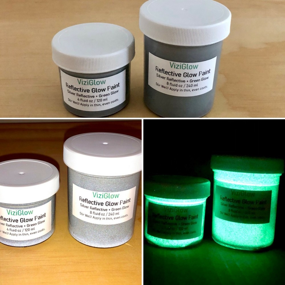 Reflective Glow Paint - 8 oz - Combo Reflect & Glow High-visibility Solution