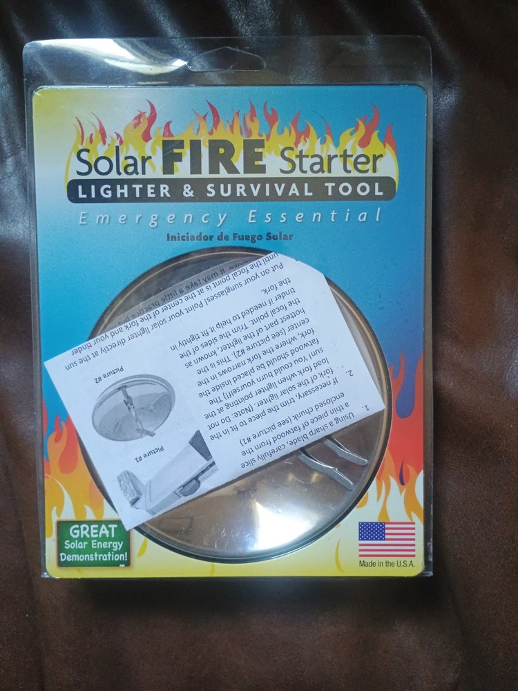 Solar Fire Starter Lighter & Survival Tool! Brand New In Package!