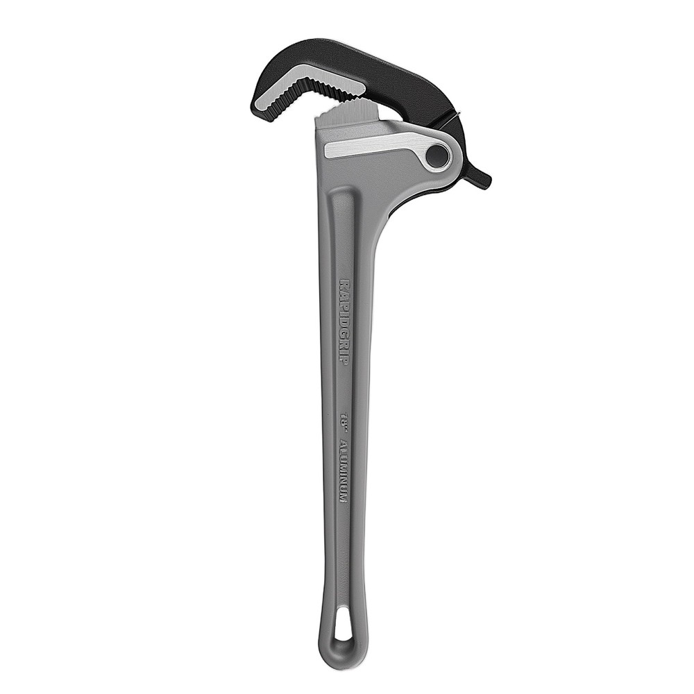 18" Lightweight Aluminum Pipe Wrench Self-Locking Automatic Jaw Adjustment Tool