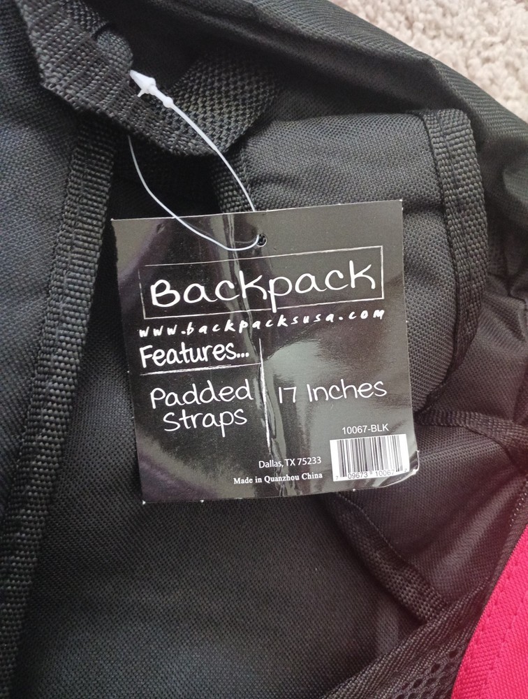 Two Backpacks Mode west Light One red And One Black For Light Use