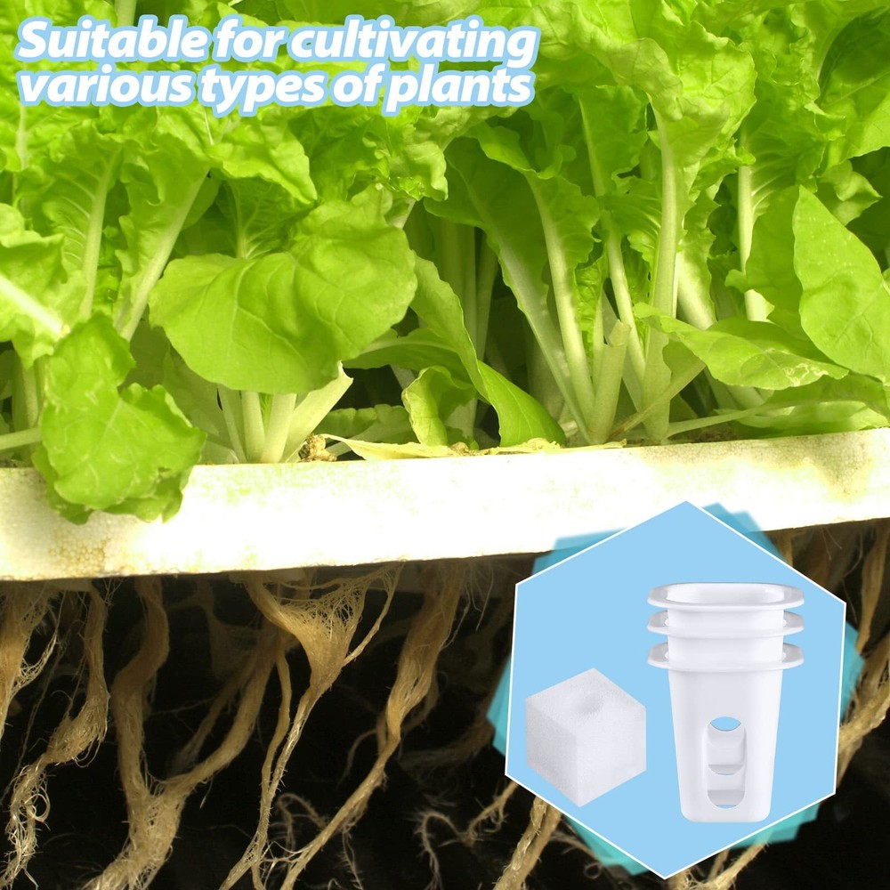 100 Pcs Hydroponics Growing System Kit Include 50 Hydroponic Grow Baskets Pods
