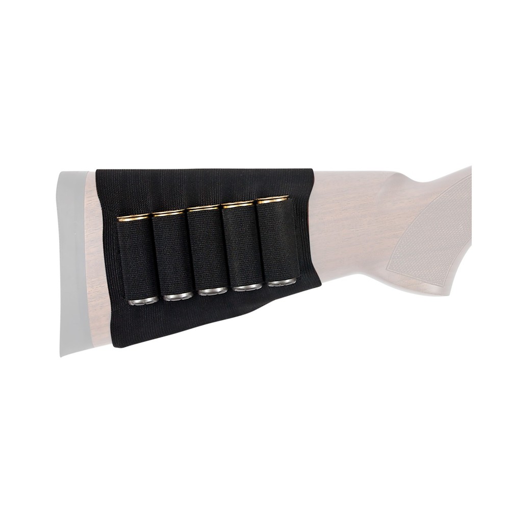 Allen Company Basic Buttstock Shell Holder Black Elastic 5 Rounds