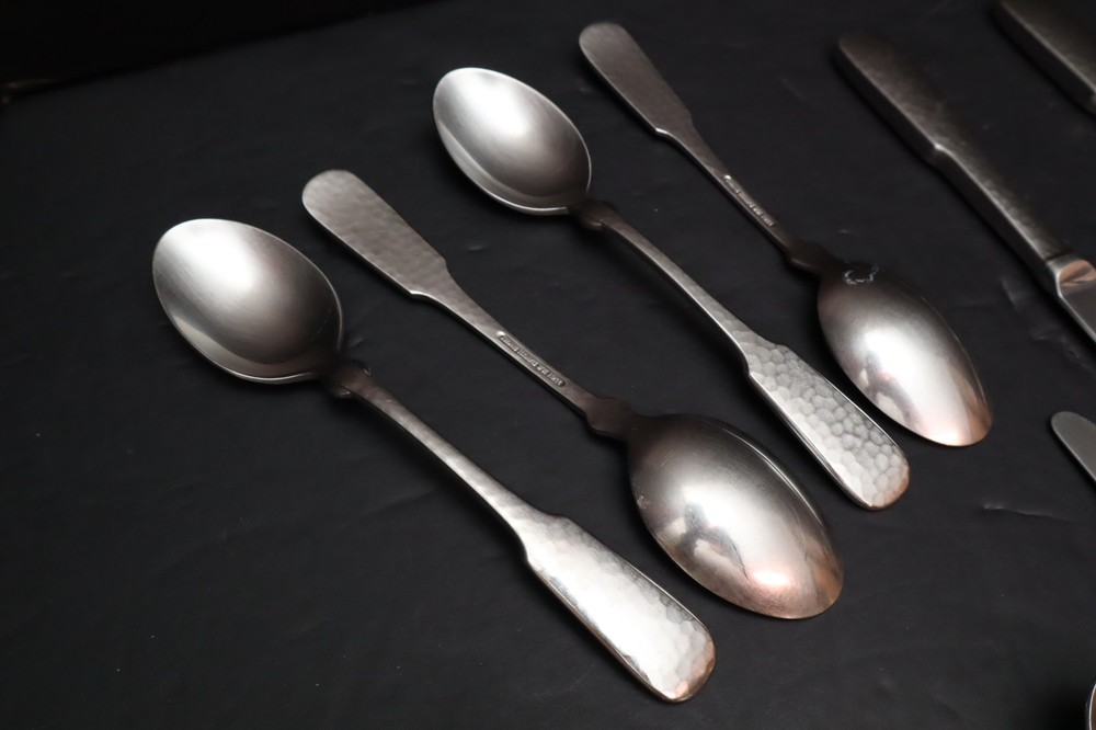 20 Pc Towle HAMMERSMITH Germany Stainless Flatware Hammered Glossy SVC for 4
