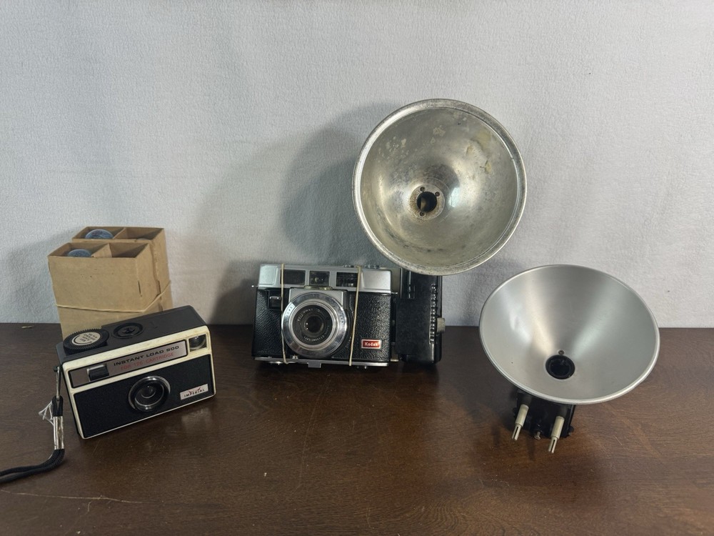 Kodak 35 Automatic Camera w/ Original Flash, Untested