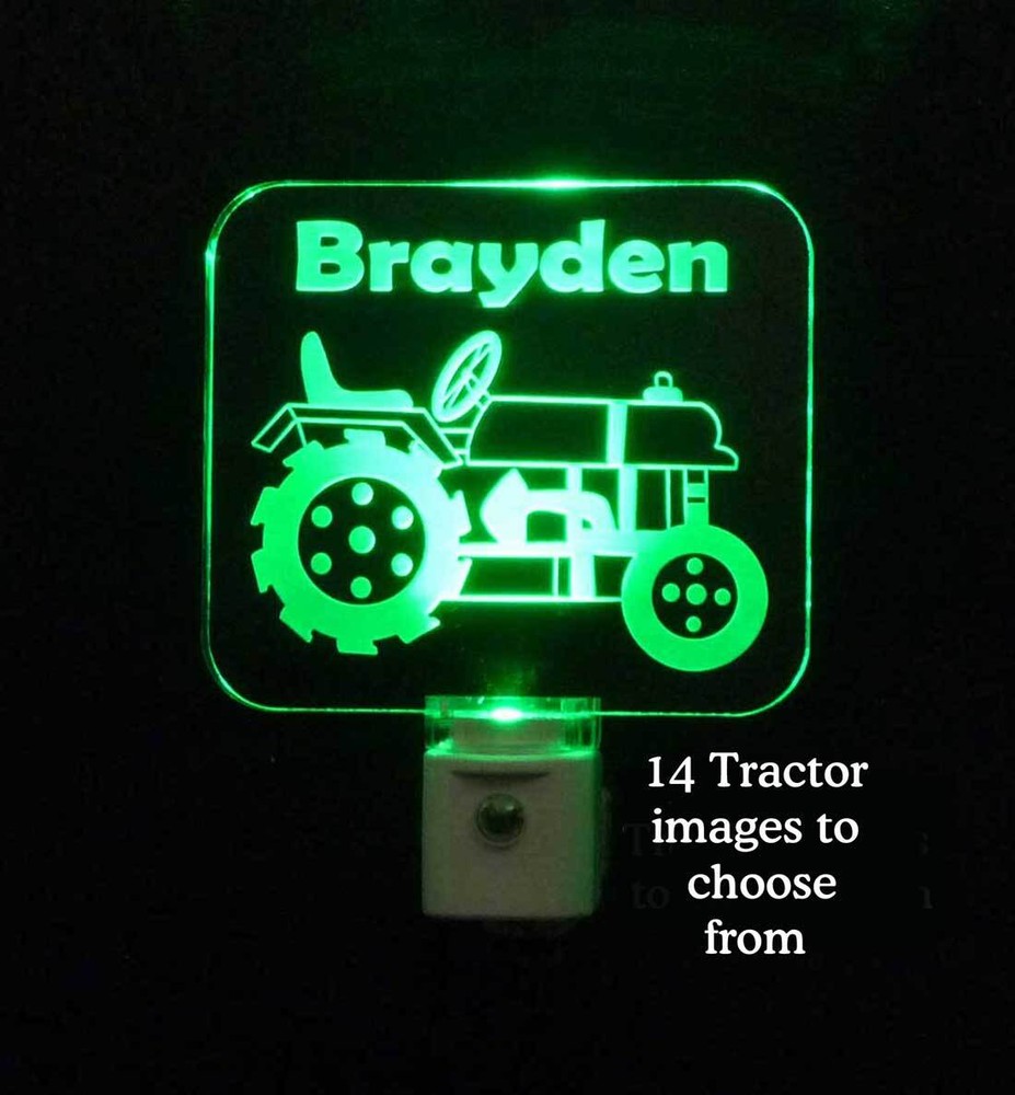 Personalized Kids Tractor night light, boys bedroom decor
