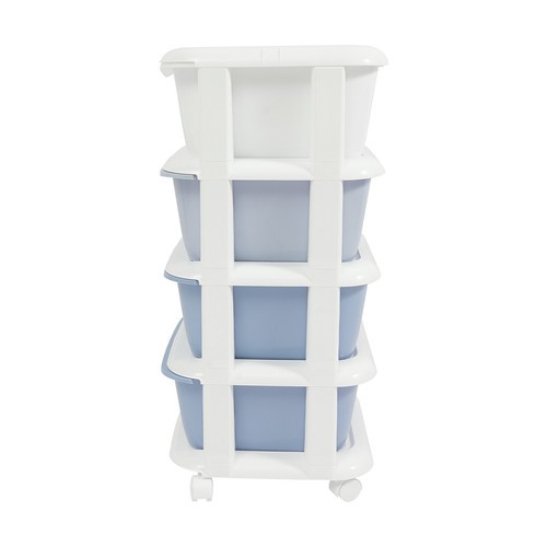 4-Tier Gradient Toy Organizer with Wheels - Durable & Stylish Storage Solution
