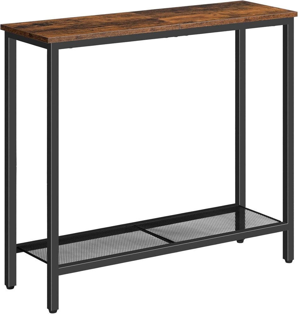 29.5" Narrow Console Table, Small Entryway Table with Shelf, 2 Tier Thin