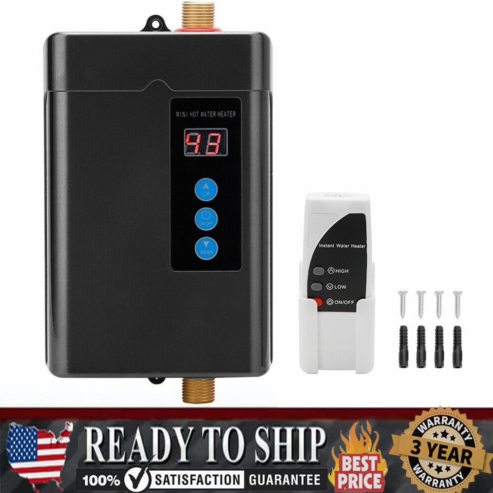 3KW Tankless Electric Hot Water Heater Instant Boiler On Demand Whole House NEW