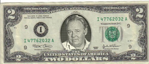 Archie Bunker $2 Dollar Bill Mint! Rare!