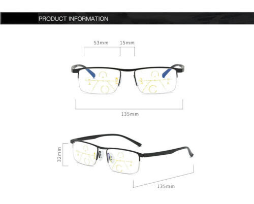 Anti-blue Light Reading Glasses Smart Zoom Progressive Multi-Focus Presbyopia