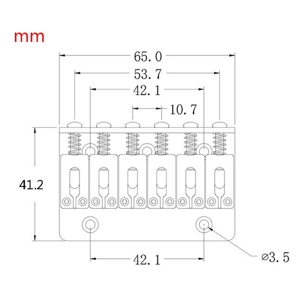 6 String Guitar Fixed Saddle Bridge Hardtail Top Loader Electric Guitar Saddle