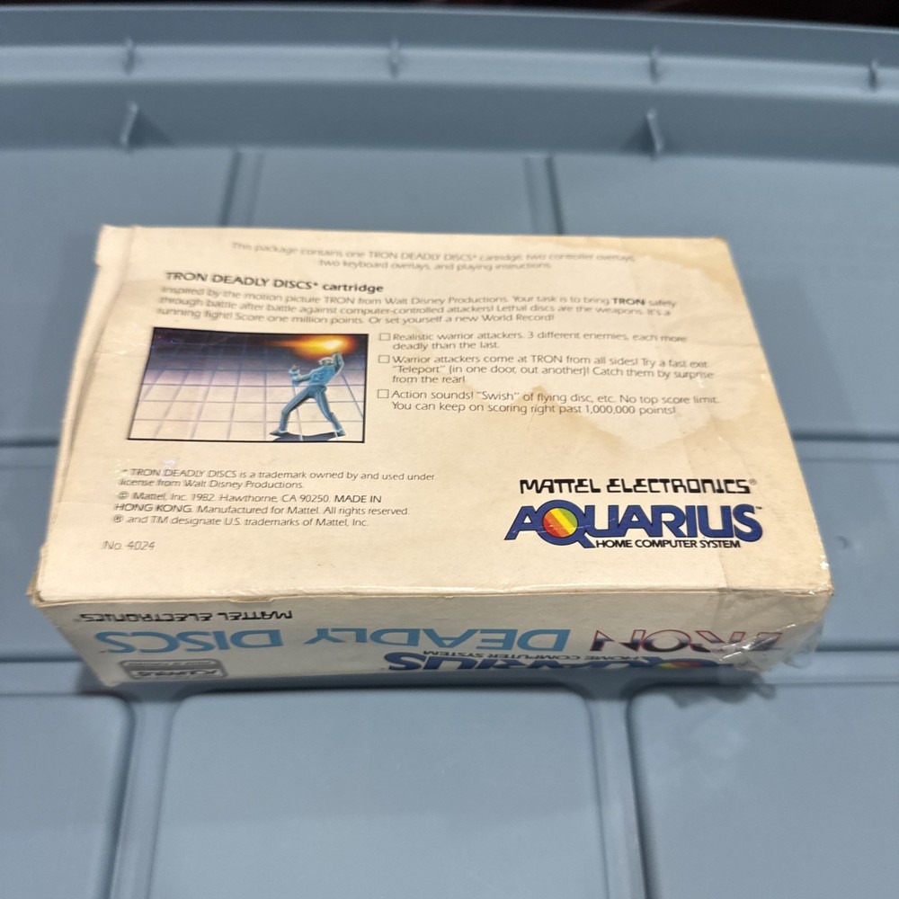 Aquarius Tron Deadly Discs Mattel Electronics Home Computer System 1982 Tron