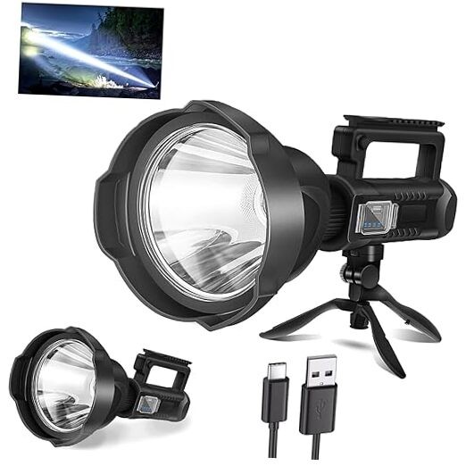 Rechargeable Spotlight, 3,000,000L High Lumens Led Spot Extra Large - Spotlight