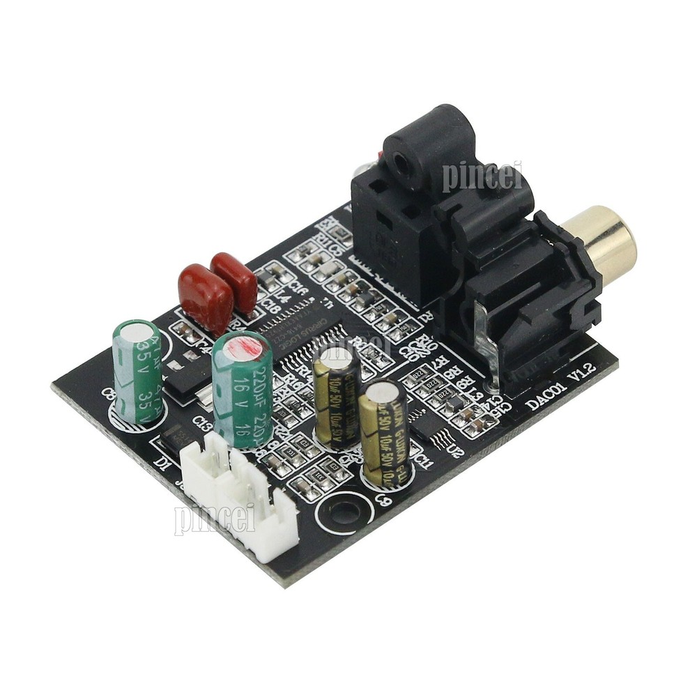 DAC Digital Decoder 24 Bit 192K Optical Fiber Coaxial Decoding CS8416+CS4344