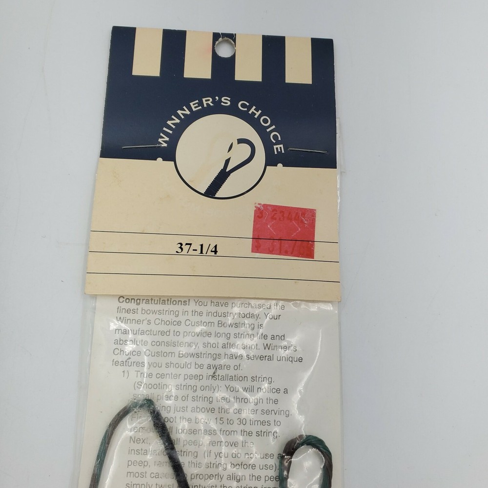 Winner's Choice 37 1/4" Length Loop Spec Med 20 Strand Material 8125 Bowstring
