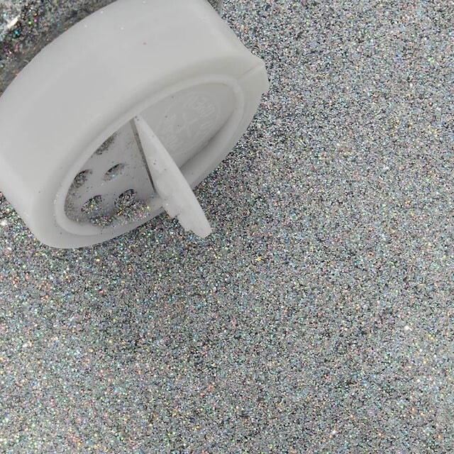 FINE GLITTER - (SILVER HOLOGRAPHIC)", .0156" - 2 OUNCES