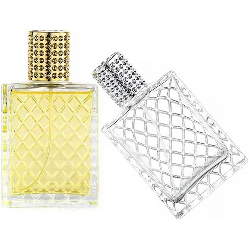 2 Pack 100ml Thick Glass Perfume Atomizer,Empty Perfume Spray Bottle