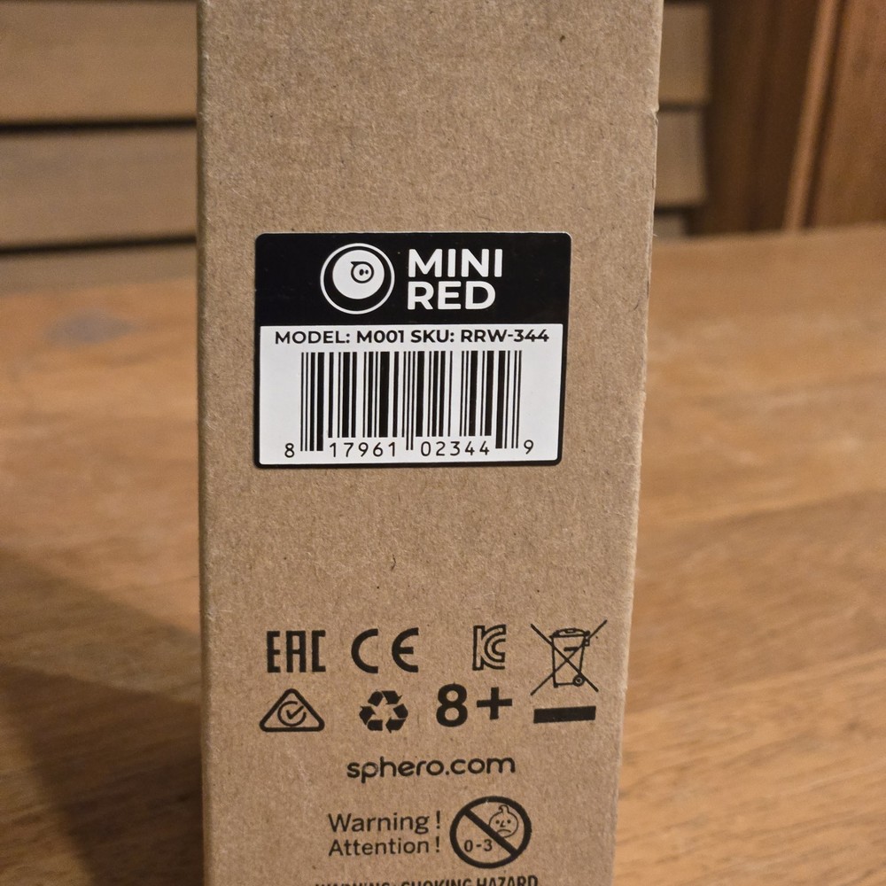 Sphero Mini App Enabled Programmable Robot Ball Red/White w/Obstacles Box STEM