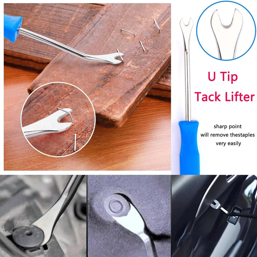 Upholstery Staple Remover Tack Puller Nail Remover Tool Set Nail Puller Plier, S