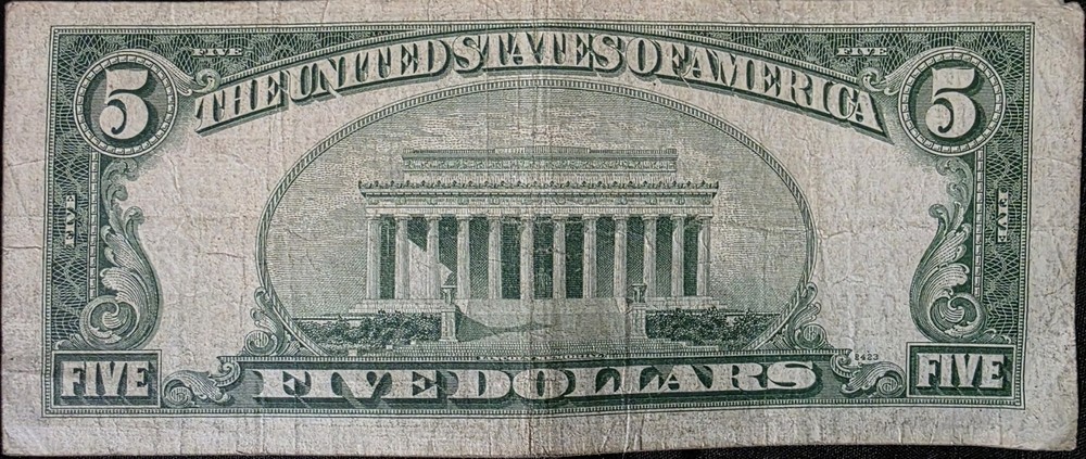 1953-C $5 Dollar Red Seal Note - Circulated