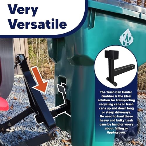 2" Non-Adjustable Trash Can Hauler Grabber with 2" Non-Adjustable Hitch