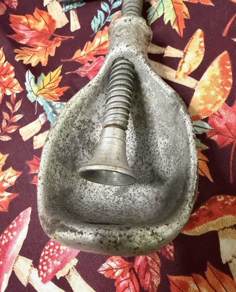 Vintage Hand Held Crank Nut Cracker Cast Iron