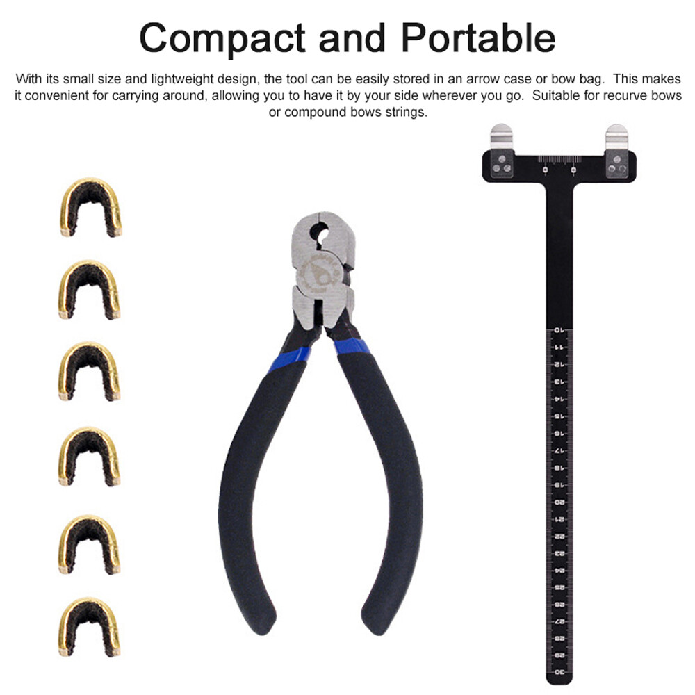 Archery Adjustment Tool Bow String Nocking Points Pliers T Squares Tuning R9Z7