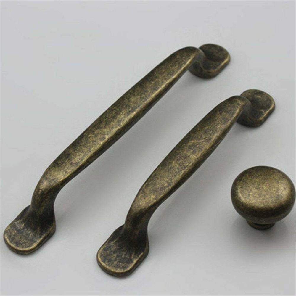 Ancient Iron style Cabinet Pulls Dresser Drawer Pull Knobs antique Bronze handle