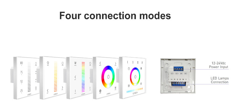 LTech E Series Touch Panel E2 LED Light Switch Dimmable Wireless CT RGB RGBW
