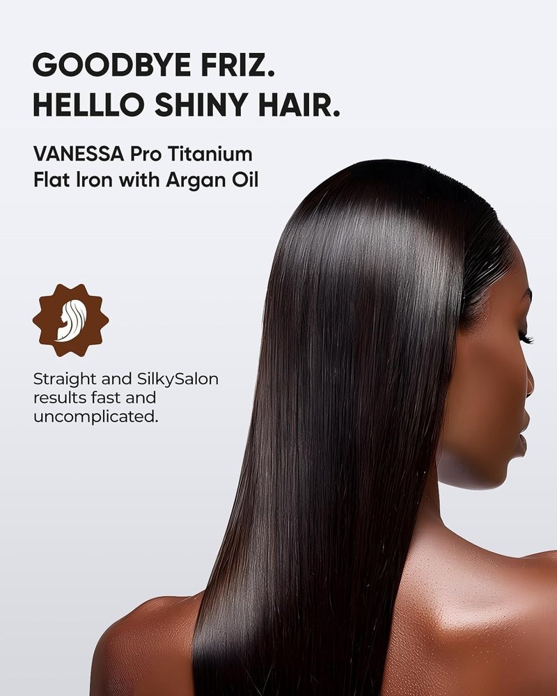 Versatile Titanium Flat Iron - Curl & Straighten