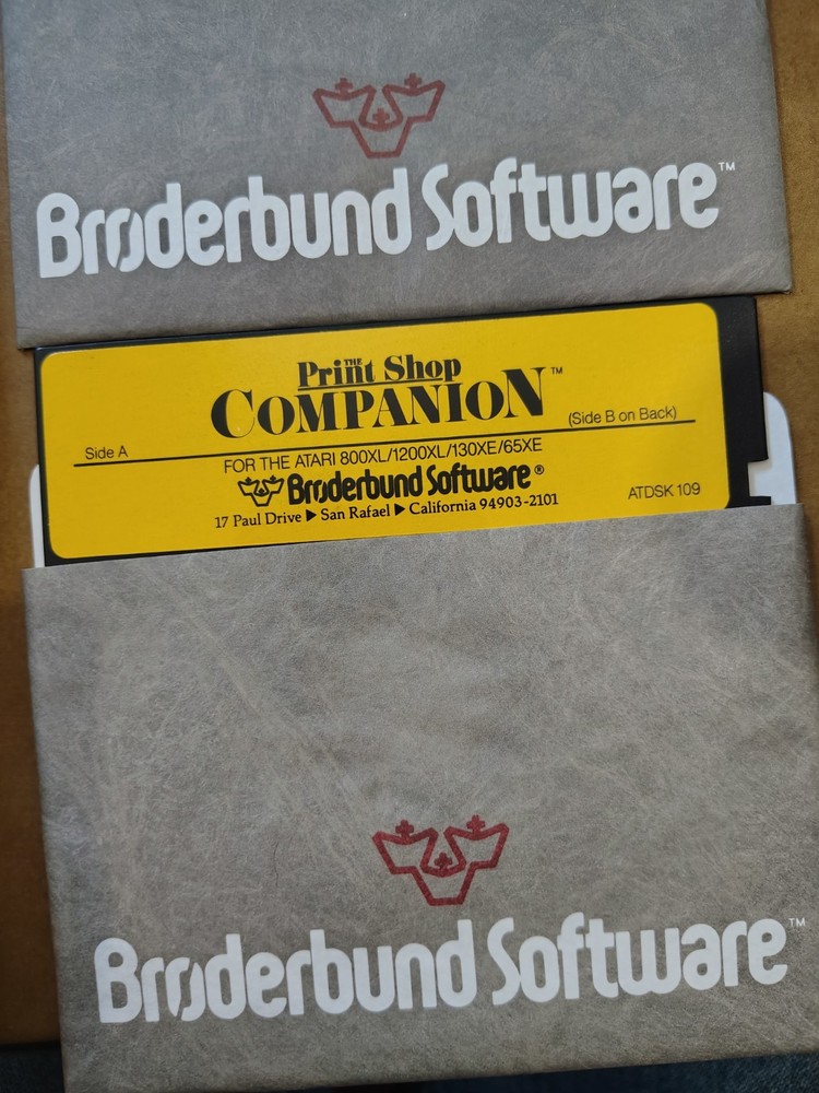 The Print Shop Companion Graphics Library Disk 2 Disk 3 Atari Computer Software