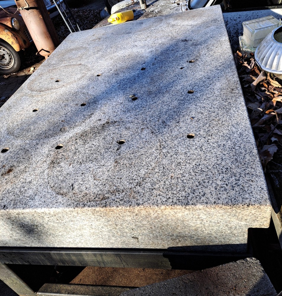 Herman surface plate granite table 12"x48"x72" With cabinet base