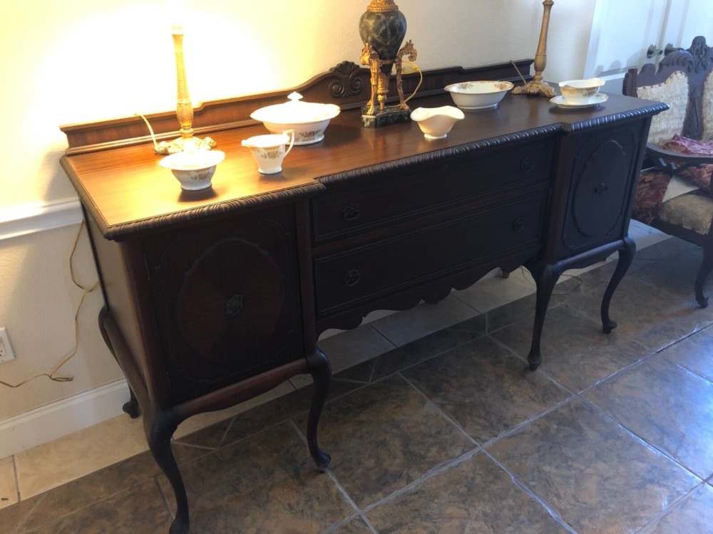 Buffet Sideboard, Antique,  Circa 1908,  Chippendale style, 72"  