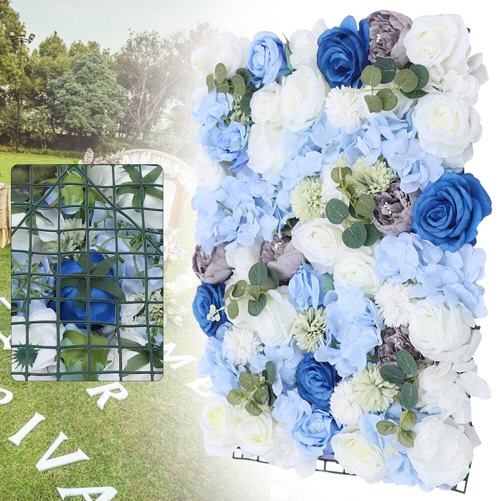6 Pack Artificial Flower Wall Panel Floral Panel Background Wedding Party Decor