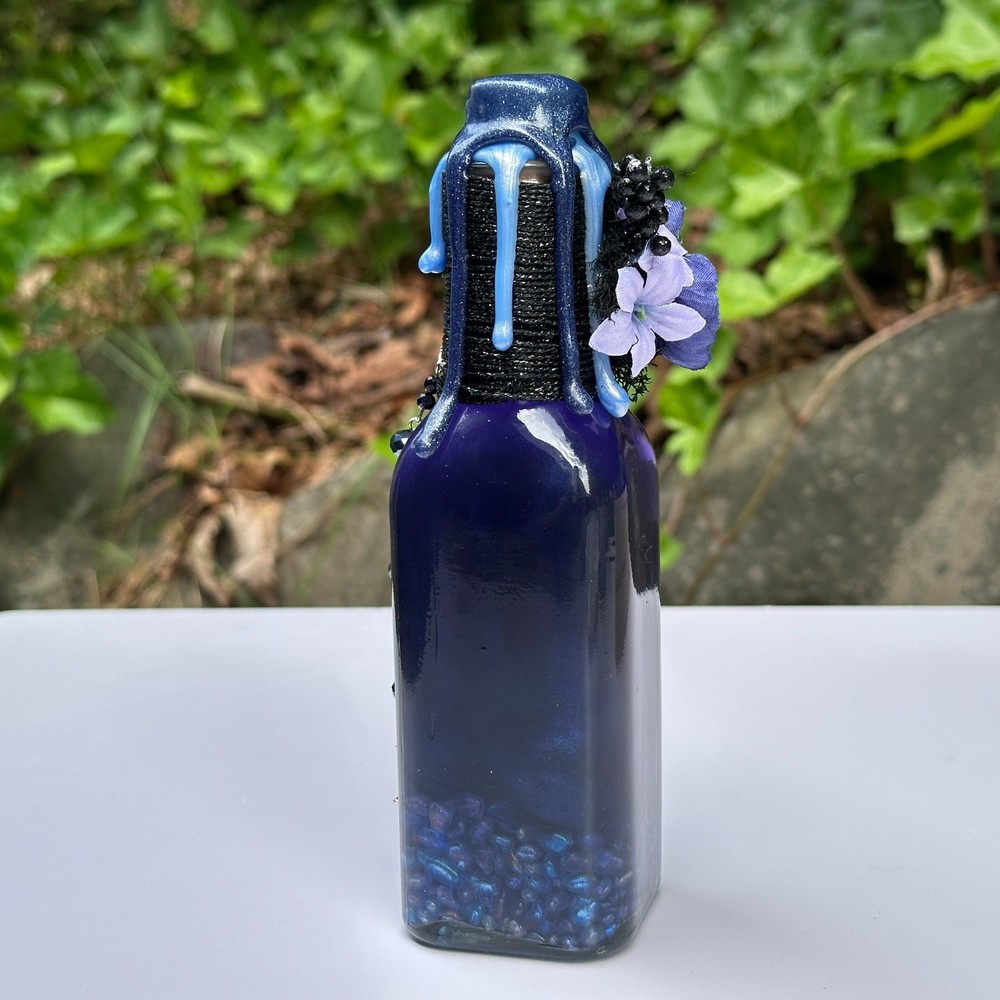 Night Bloom Elixir Decorative Color Changing Potion Bottle Fantasy Decor