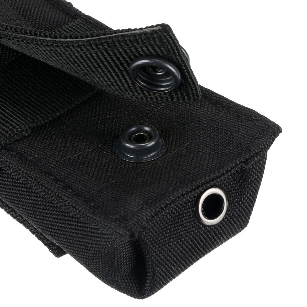 Black Tactical Molle Flashlight Holder Holster Pouch Torch Carrying Case