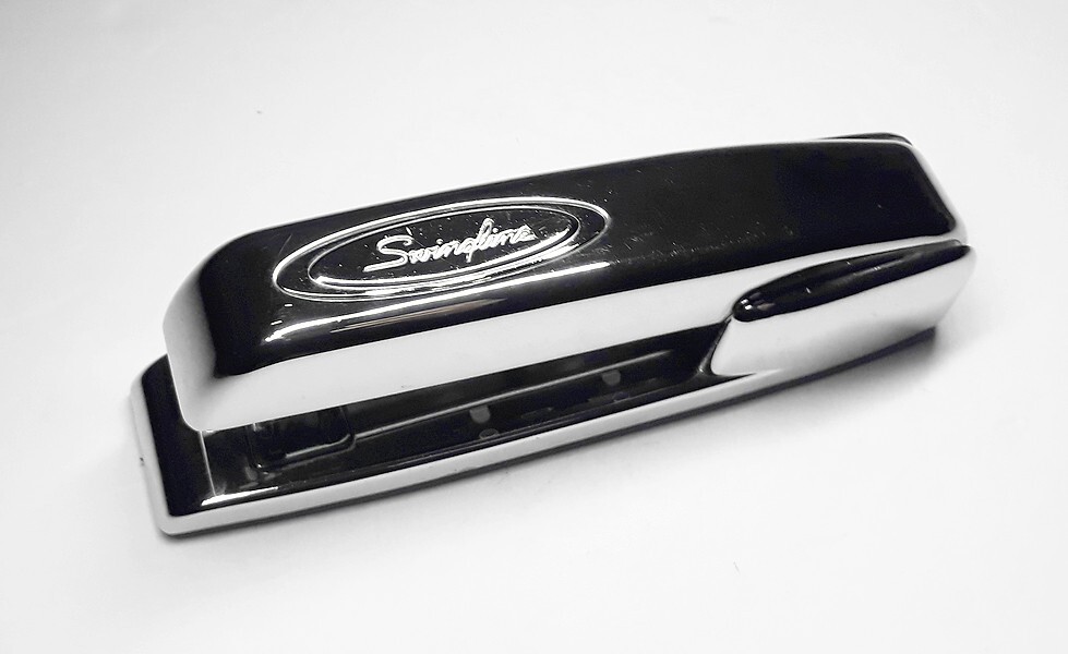 SWINGLINE ▪️747▪️ POLISHED CHROME DESKTOP STAPLER 🔸️ V. CLEAN