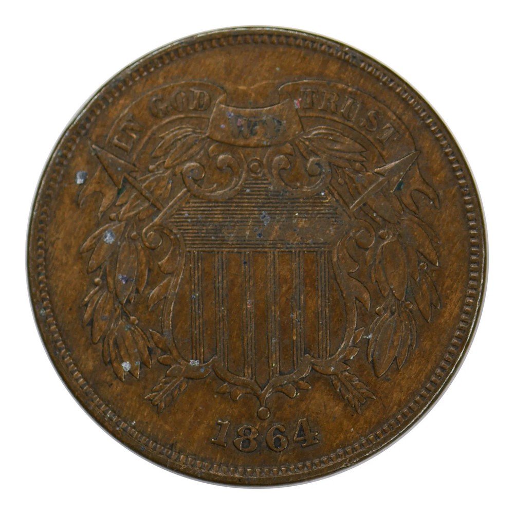 1864 Two Cent Piece Very Fine Condition
