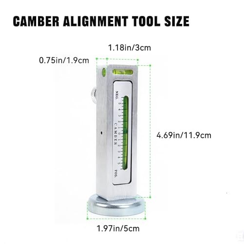 2 Pack Adjustable Magnetic Gauge Tool, Universal Aluminum 2 Pack - Silver