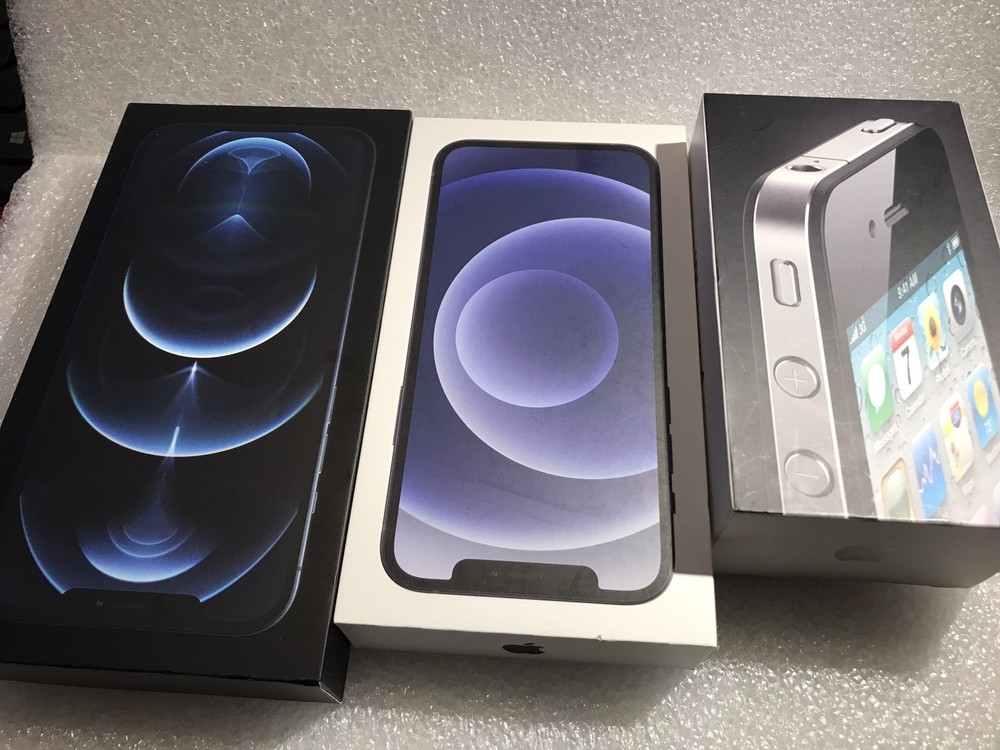 Apple iPhone 12 Empty Box 64GB Black - 1 iPhone 3 empty box  EUC