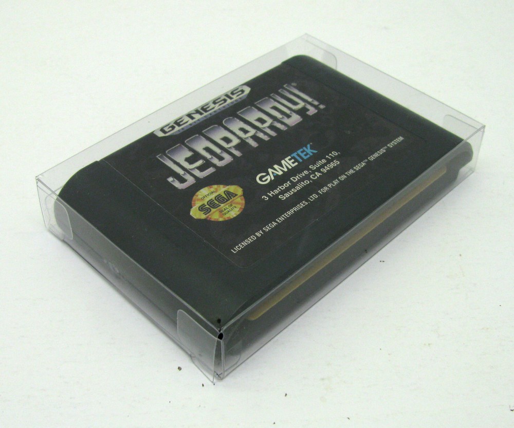 50x SEGA GENESIS - MASTER SYSTEM - 32X CARTRIDGE - CLEAR PROTECTIVE BOX SLEEVE