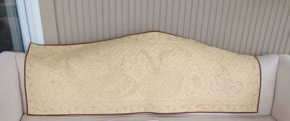 Quilted Table Runner Or wall hanging. Hand Appliqued