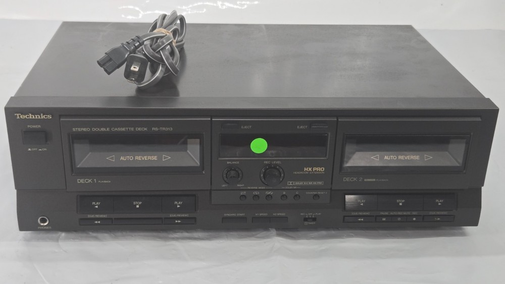 Technics RS-TR313 HX Pro Stereo Dual Cassette Player Recorder
