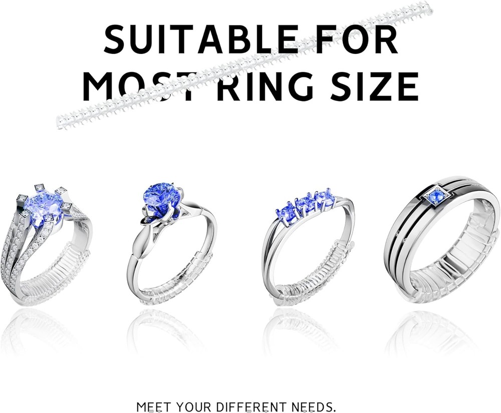 Ring Size Adjuster for Loose Rings,12 Pack-4 Sizes Invisible 12