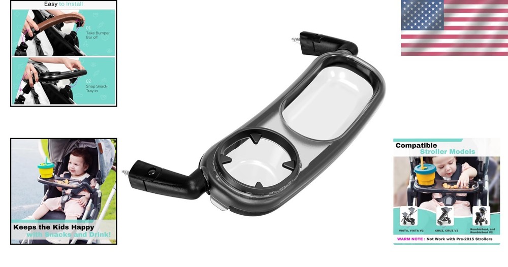 VersaTray: Universal Snack and Cup Holder for UPPAbaby Strollers