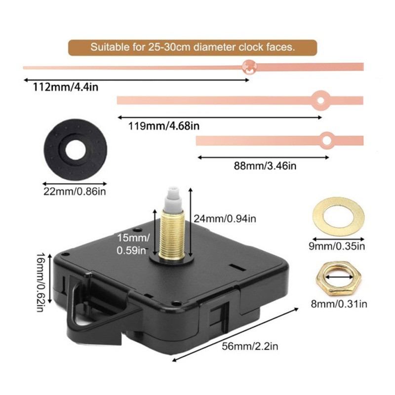 Quartz Movement Silent Mechanism Office Decor Silent Operation DIY Customization