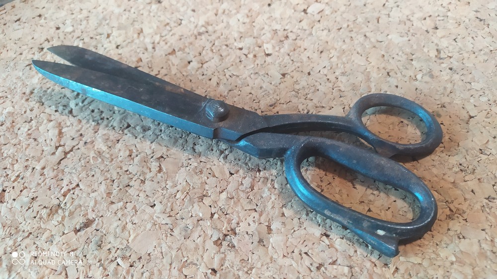 Antique BIG Iron Scissors Tailoring Sewing Cutting Tool Shears
